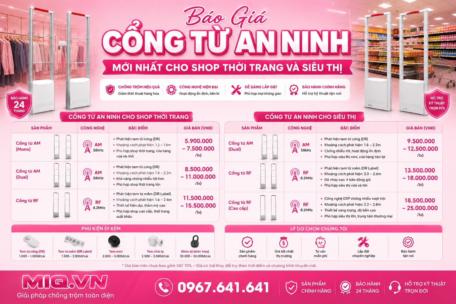 Báo Giá Cổng Từ An Ninh Mới Nhất Cho Shop Thời Trang Và Siêu Thị