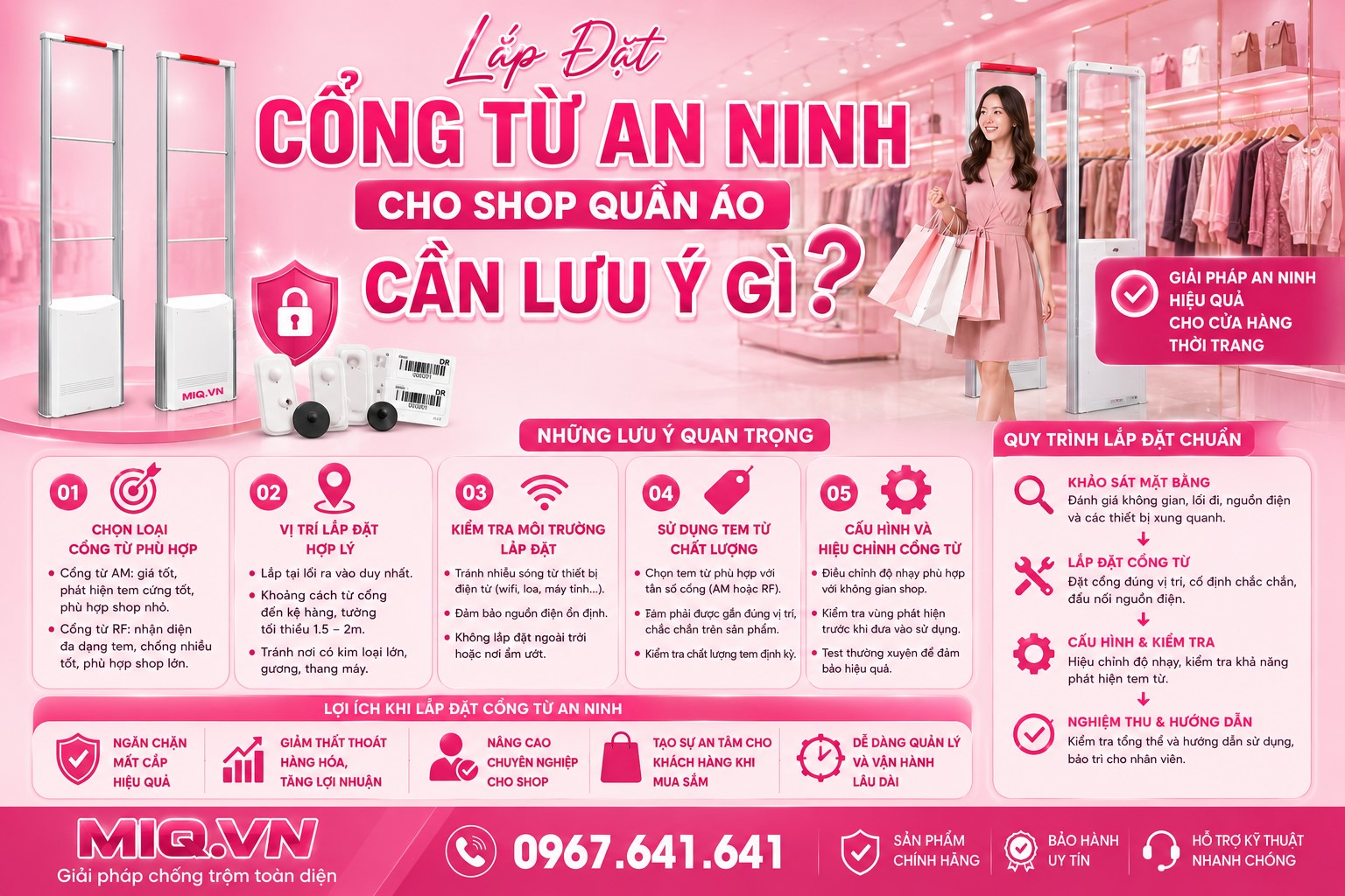Lắp Đặt Cổng Từ An Ninh Cho Shop Quần Áo Cần Lưu Ý Gì?