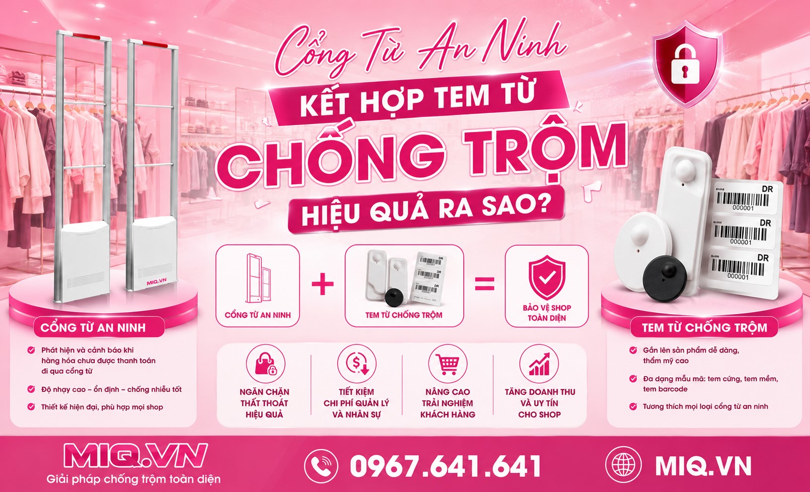 Cổng Từ An Ninh Kết Hợp Tem Từ Chống Trộm Hiệu Quả Ra Sao?