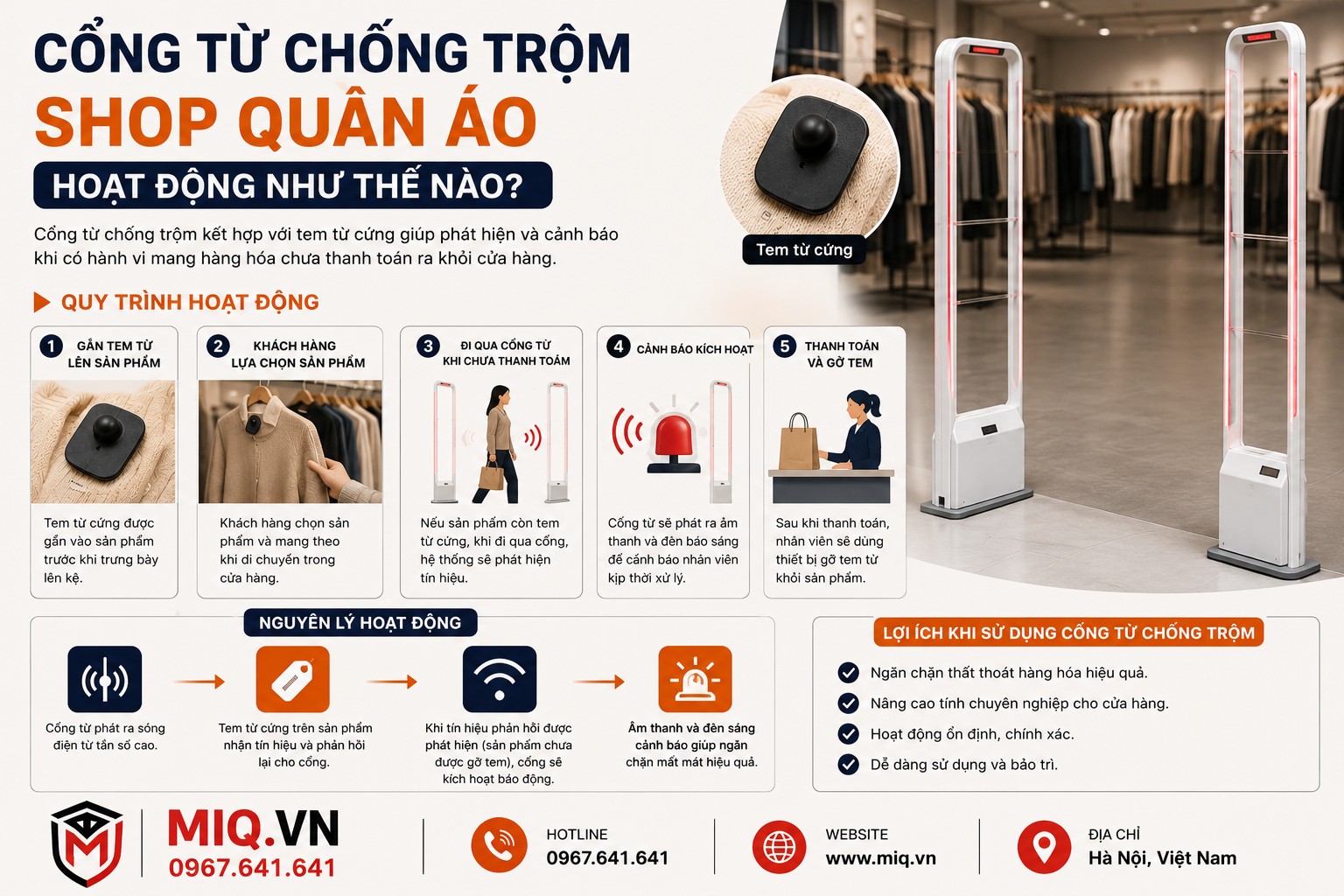 Cổng Từ Chống Trộm Shop Quần Áo Hoạt Động Như Thế Nào?