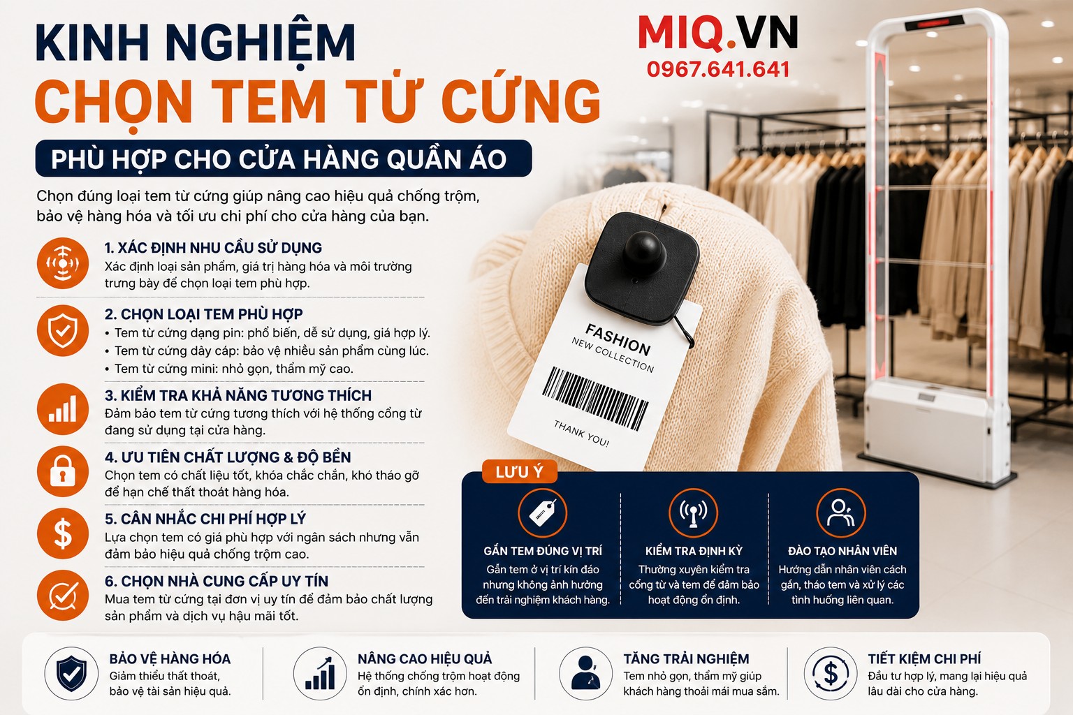 Kinh Nghiệm Chọn Tem Từ Cứng Phù Hợp Cho Cửa Hàng Quần Áo