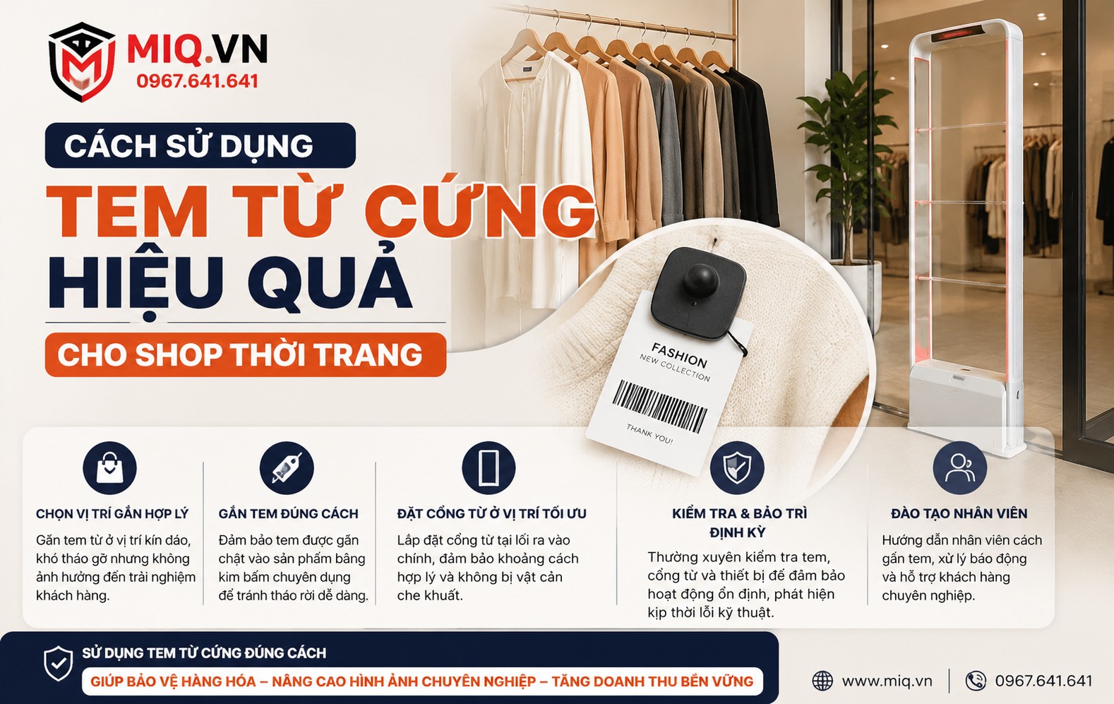 Cách Sử Dụng Tem Từ Cứng Hiệu Quả Cho Shop Thời Trang