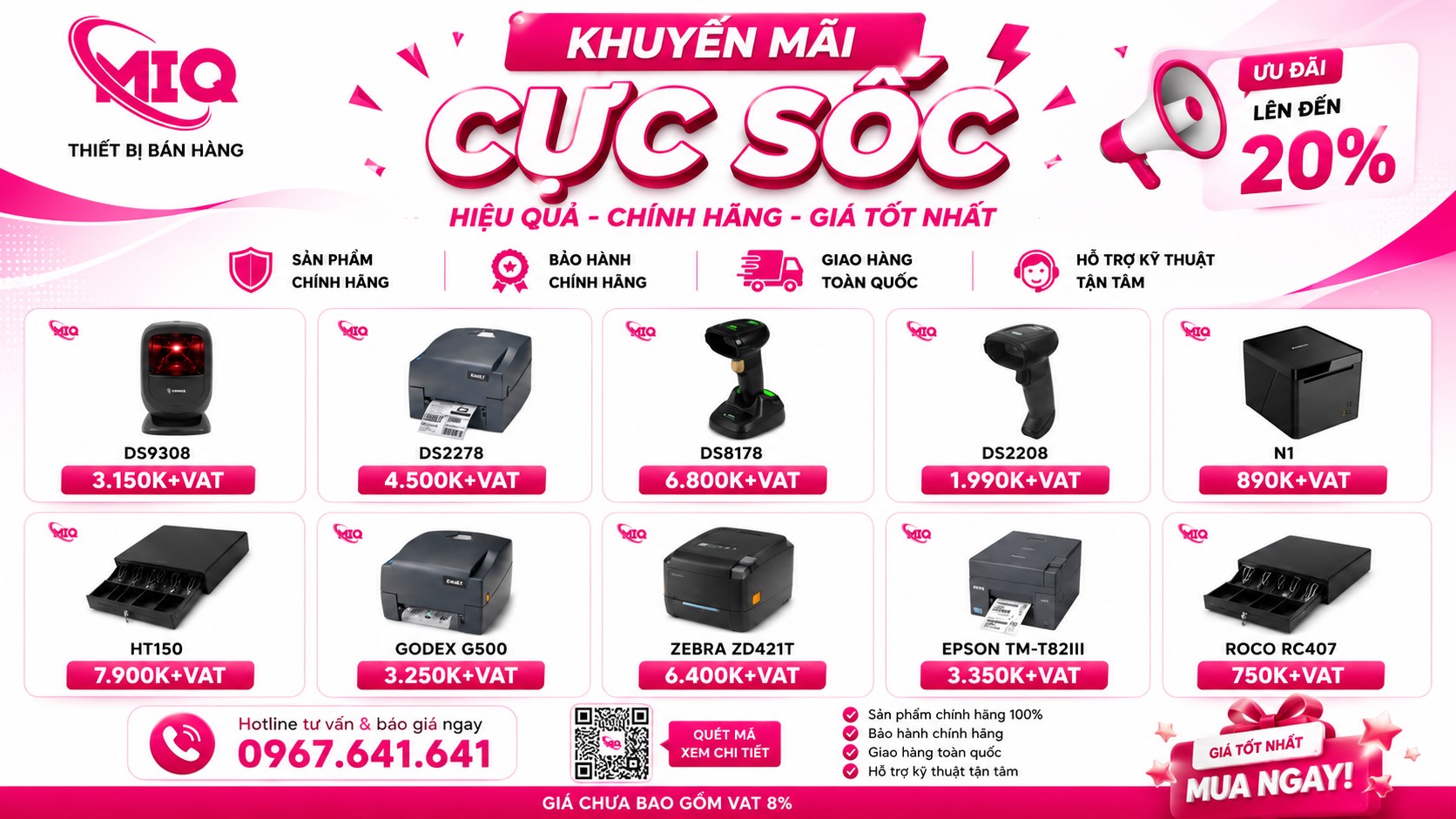 TRANG BỊ THIẾT BỊ BÁN HÀNG CHÍNH HÃNG – GIÁ ƯU ĐÃI ĐẾN HẾT THÁNG