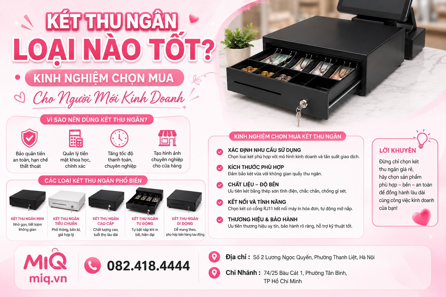 Két Thu Ngân Loại Nào Tốt? Kinh Nghiệm Mua Cho Người Mới Kinh Doanh