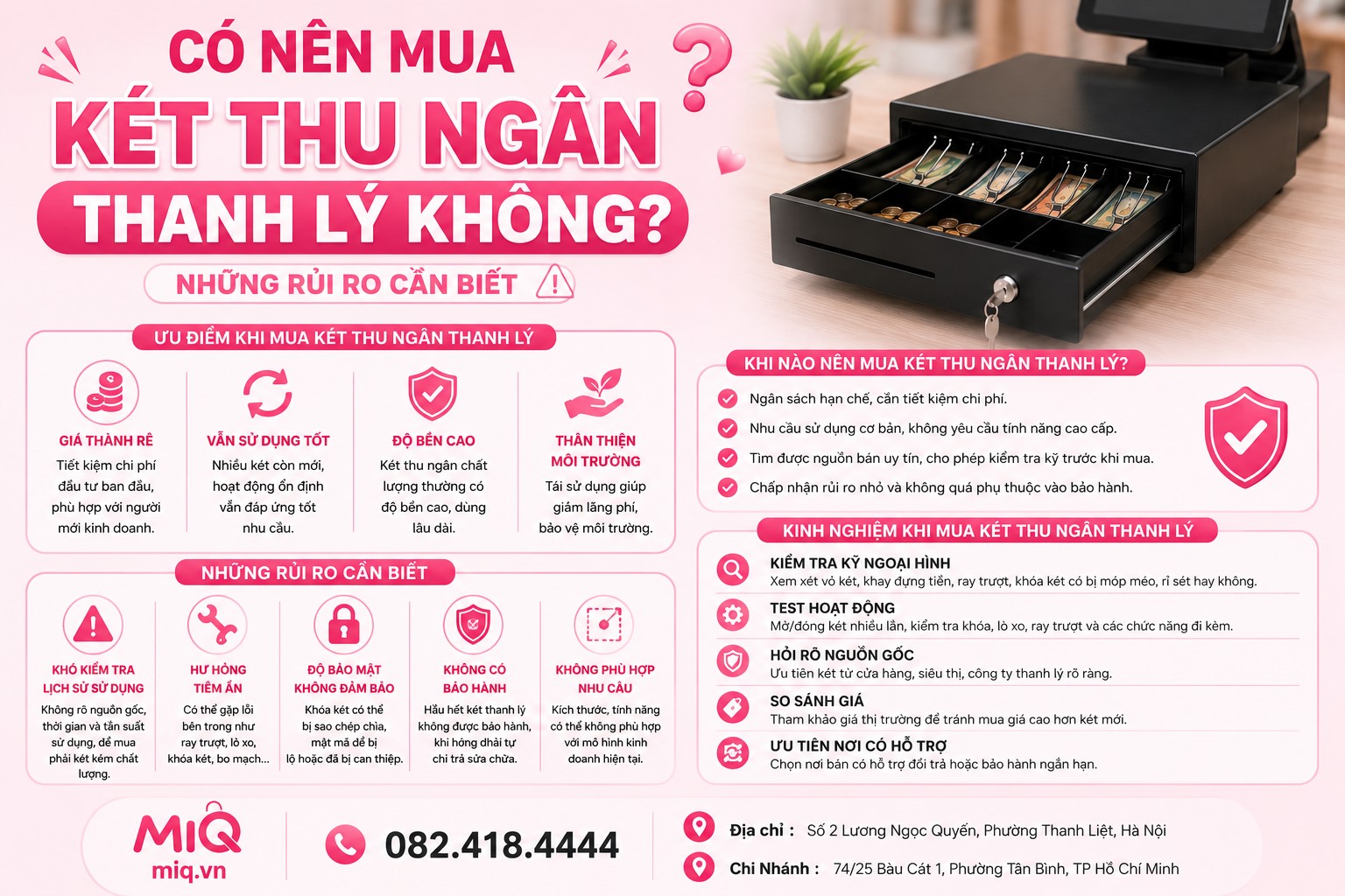 Có Nên Mua Két Thu Ngân Thanh Lý Không? Những Rủi Ro Cần Biết Trước Khi Mua