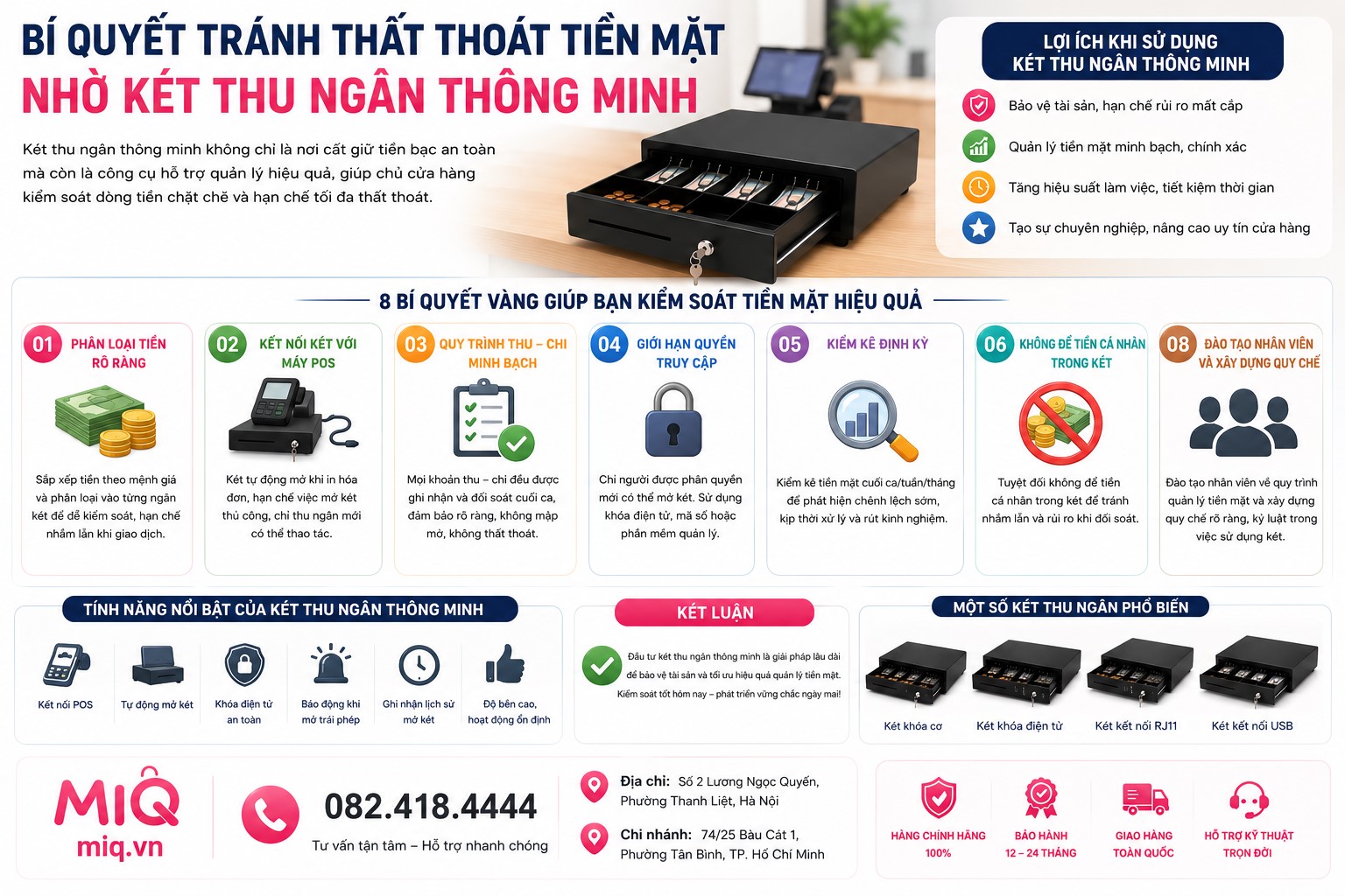 Bí Quyết Tránh Thất Thoát Tiền Mặt Nhờ Két Thu Ngân Thông Minh Hiệu Quả
