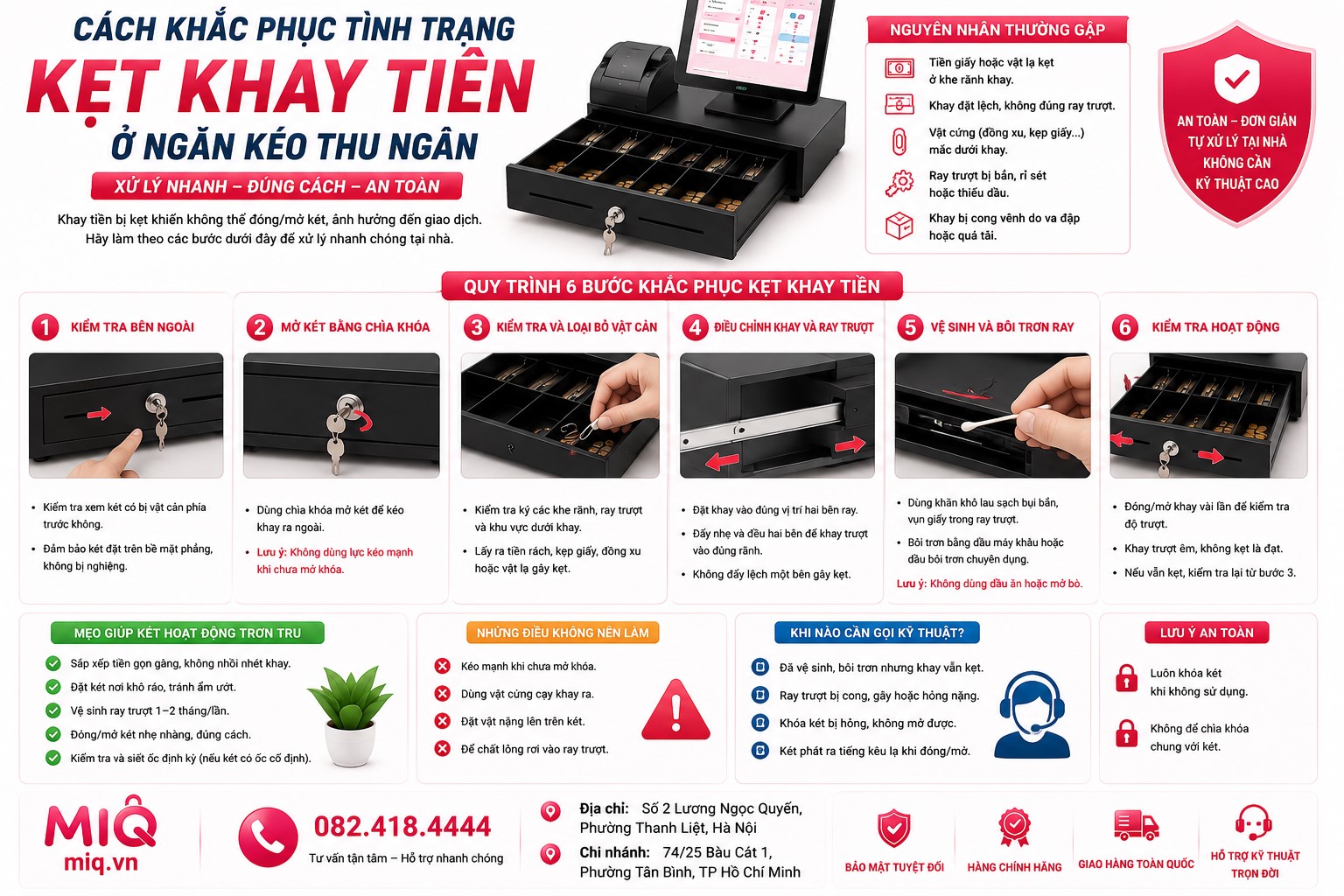 Cách Khắc Phục Lỗi Kẹt Khay Tiền Két Thu Ngân Nhanh Nhất