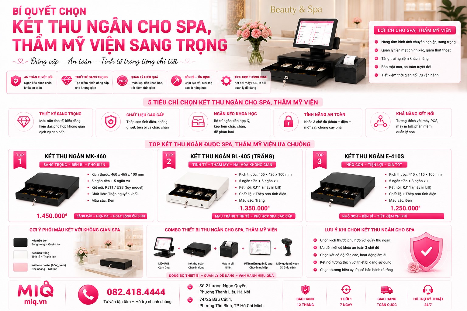 Bí Quyết Chọn Két Thu Ngân Cho Spa, Thẩm Mỹ Viện Sang Trọng