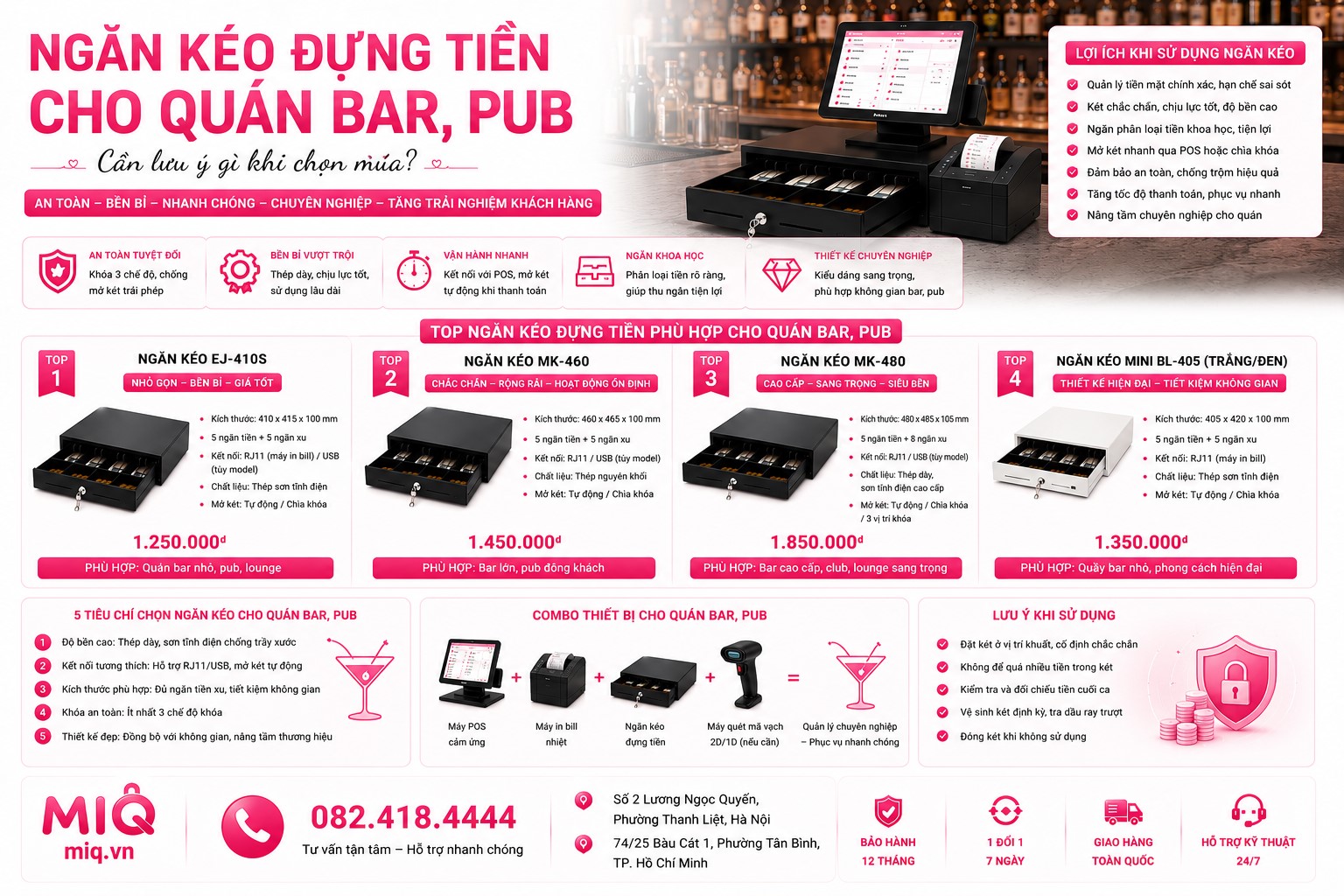 Két Đựng Tiền Cho Quán Bar, Pub: Cần Lưu Ý Gì Khi Chọn Mua?