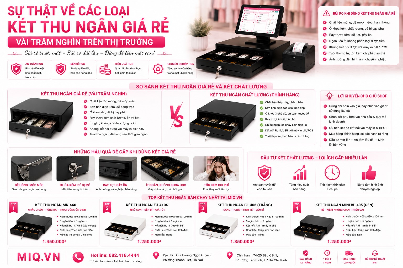 Sự Thật Về Các Loại Két Thu Ngân Giá Rẻ Vài Trăm Nghìn Trên Thị Trường