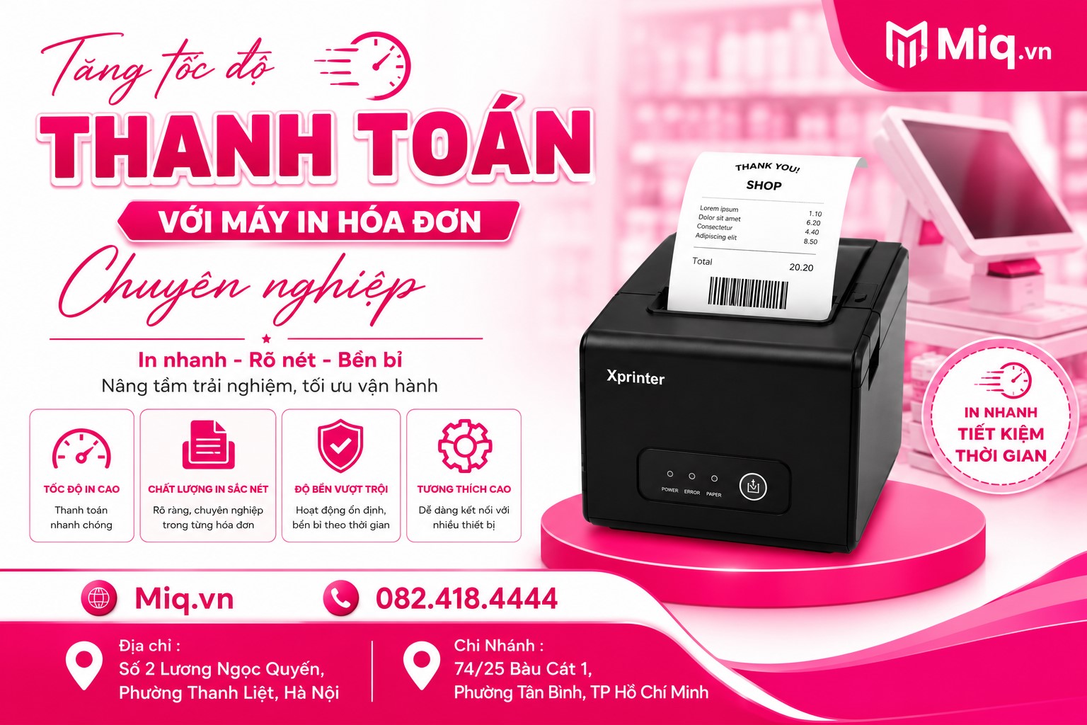 Tăng Tốc Độ Thanh Toán Với Máy In Hóa Đơn Chuyên Nghiệp