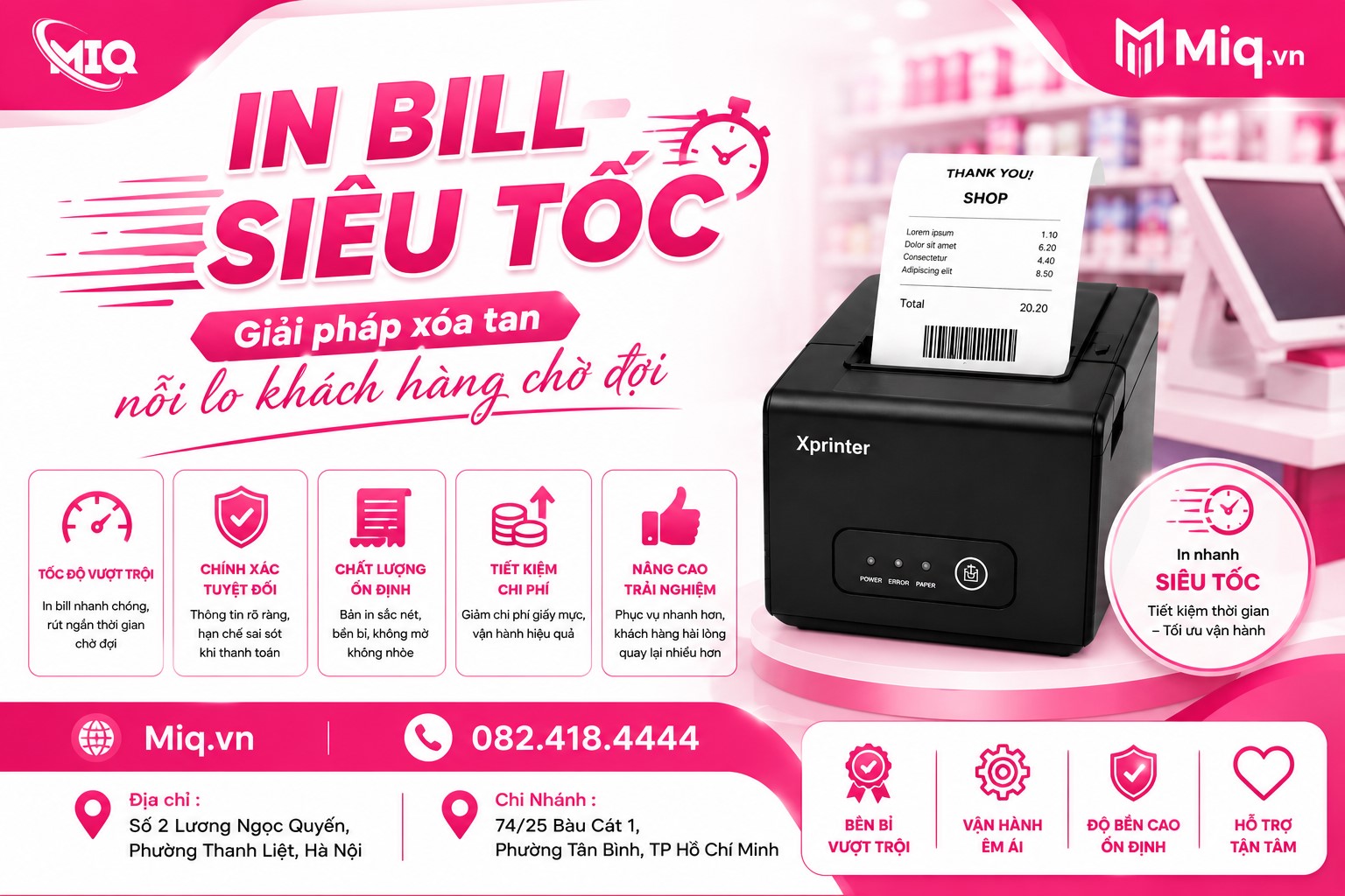 In Bill Siêu Tốc: Giải Pháp Xóa Tan Nỗi Lo Khách Hàng Chờ Đợi