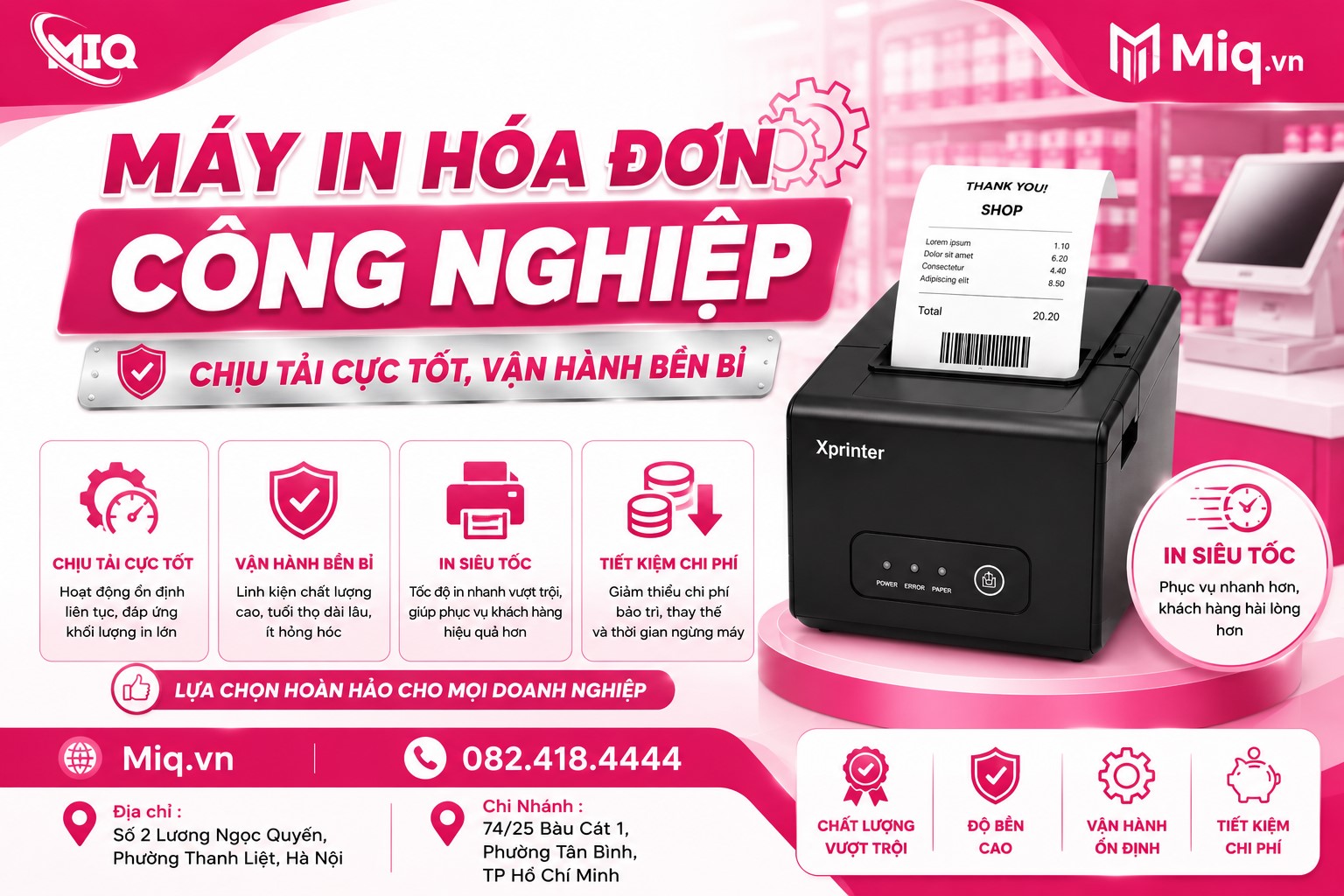 Máy In Hóa Đơn Công Nghiệp: Chịu Tải Cực Tốt, Vận Hành Bền Bỉ
