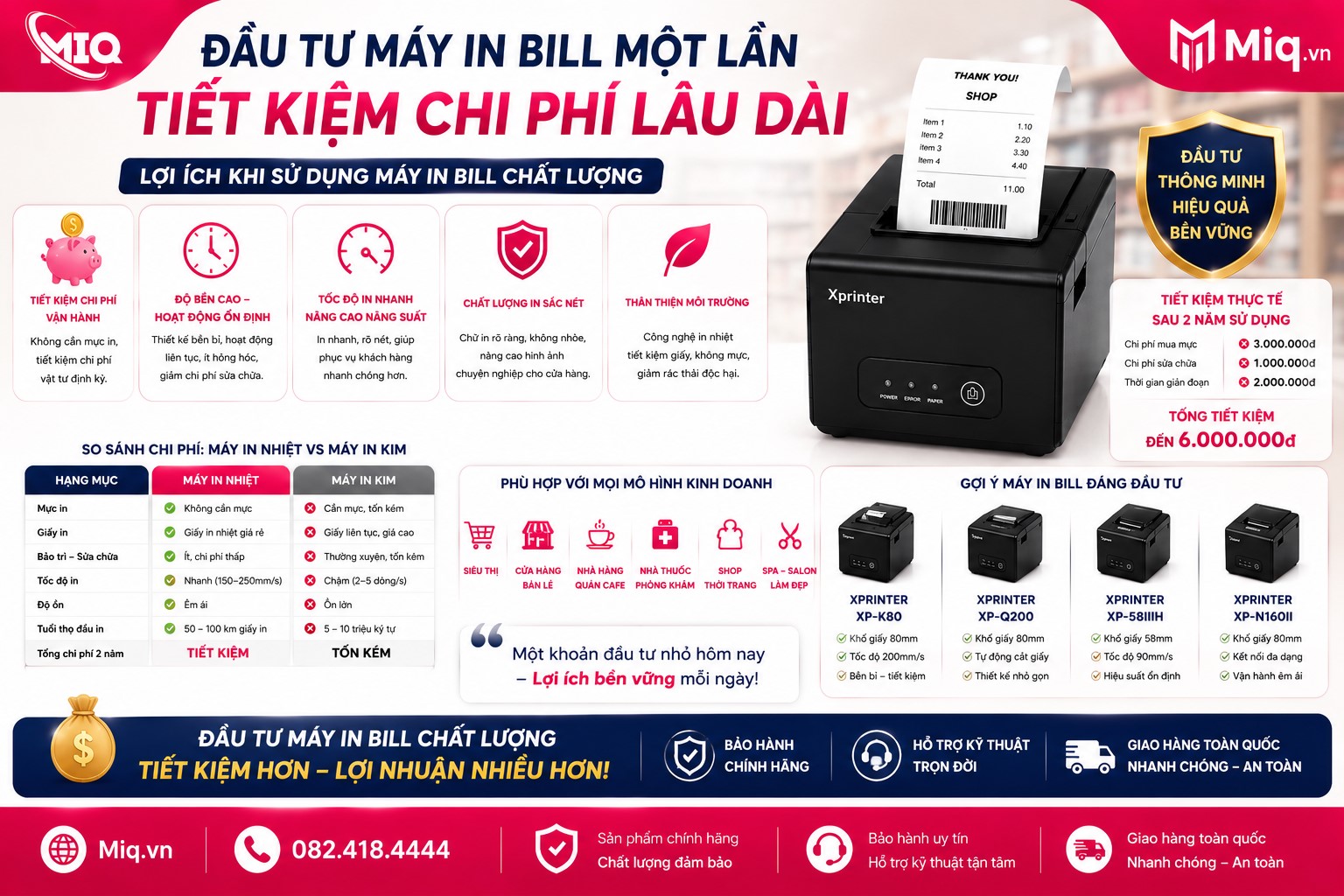 Đầu Tư Máy In Bill Một Lần – Tiết Kiệm Chi Phí Lâu Dài