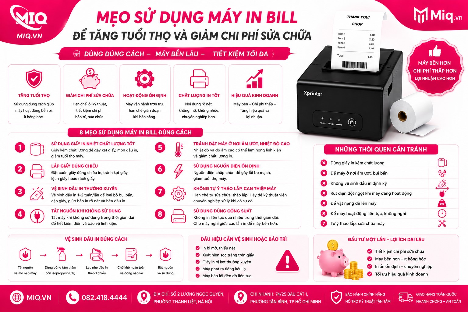 Mẹo Sử Dụng Máy In Bill Để Tăng Tuổi Thọ Và Giảm Chi Phí Sửa Chữa