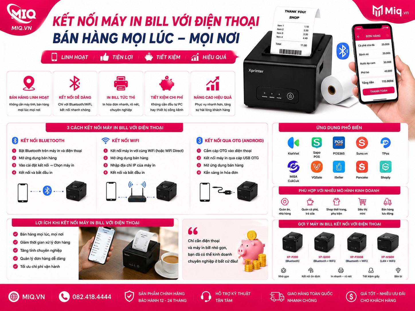 Kết Nối Máy In Hóa Đơn Với Điện Thoại: Bán Hàng Mọi Lúc Mọi Nơi