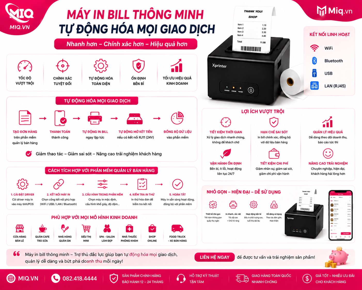 Lợi Ích Của Máy In Hóa Đơn Thông Minh Trong Tự Động Hóa Giao Dịch