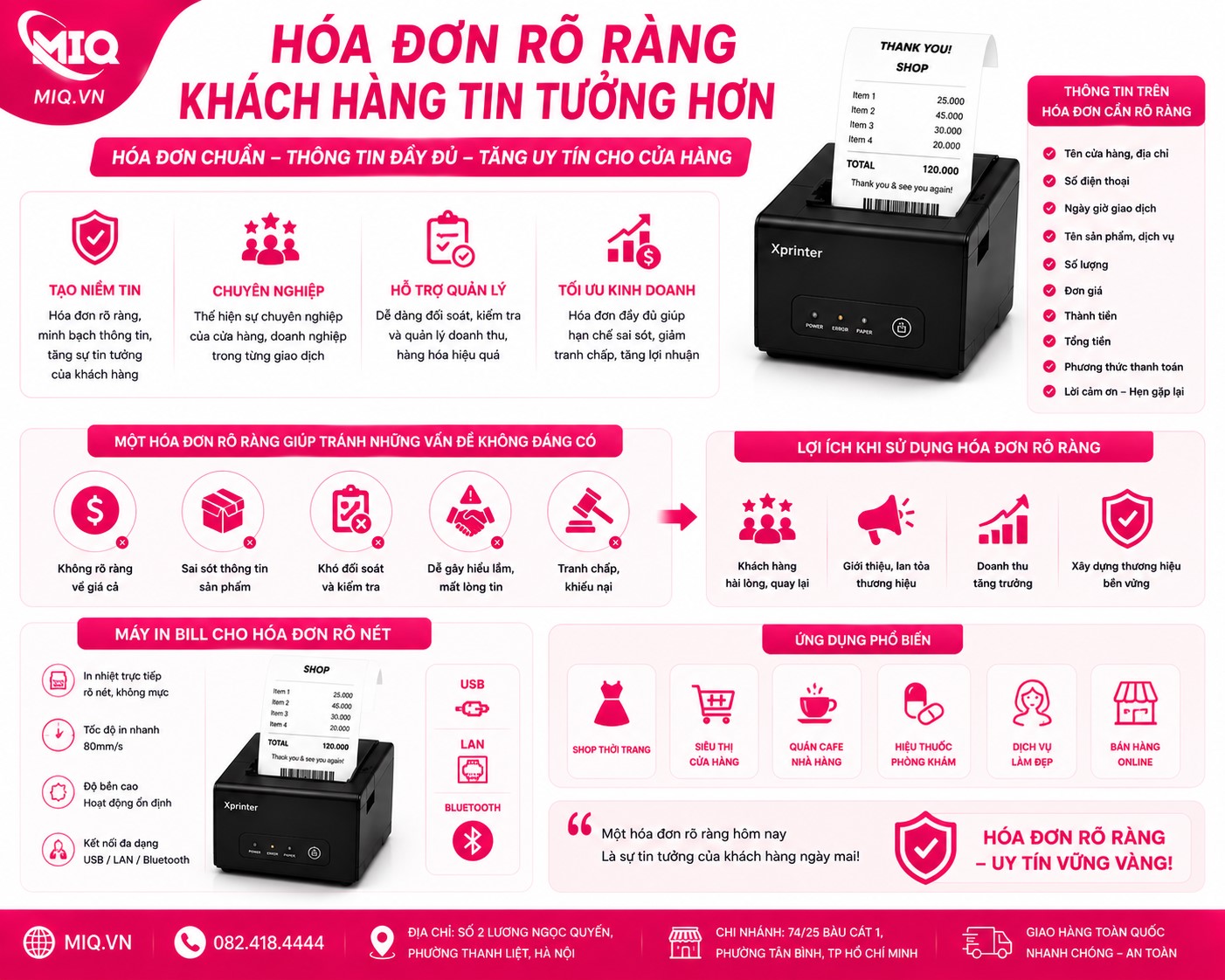 Hóa Đơn Rõ Ràng – Khách Hàng Tin Tưởng Hơn: Vai Trò Của Máy In Hóa Đơn