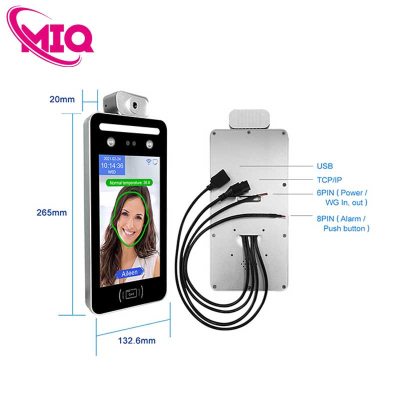 Máy Chấm Công khuôn mặt RONALD JACK AI-08T ( Đo Thân Nhiệt )