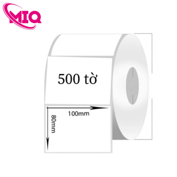 Decal in tem nhãn 1 tem PVC 100x80mm cuộn 50m Fasson