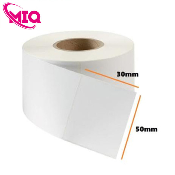 Tem dán nhãn ly trà sữa 50x30mm cuộn 30m