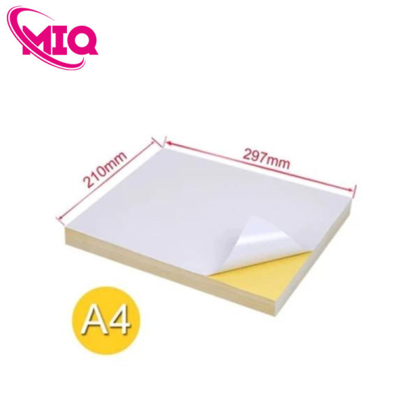 Giấy Tommy Decal A4 210 X 297mm nguyên tấm đế vàng, xanh ….