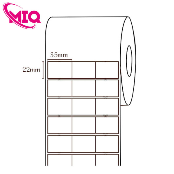 Decal xi bạc 3 tem 35mmx22mm cuộn 50m khổ 110mm