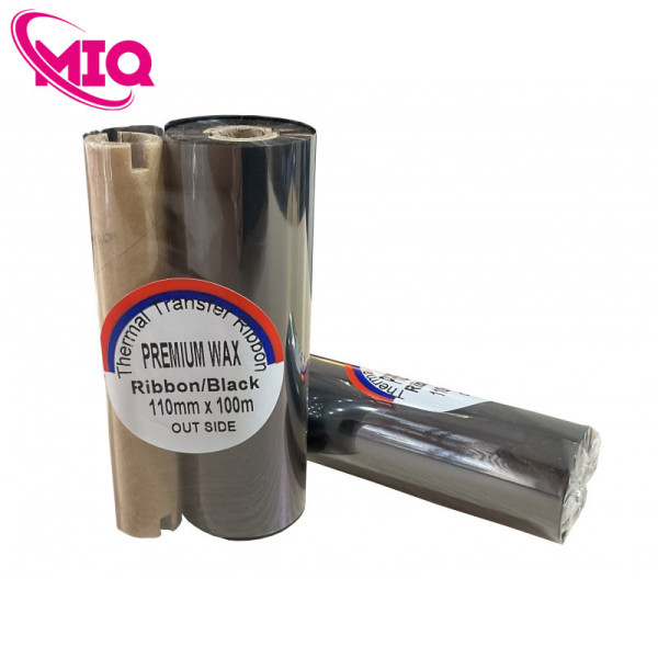 Mực in mã vạch wax ribbon 110mm x 100m (out)