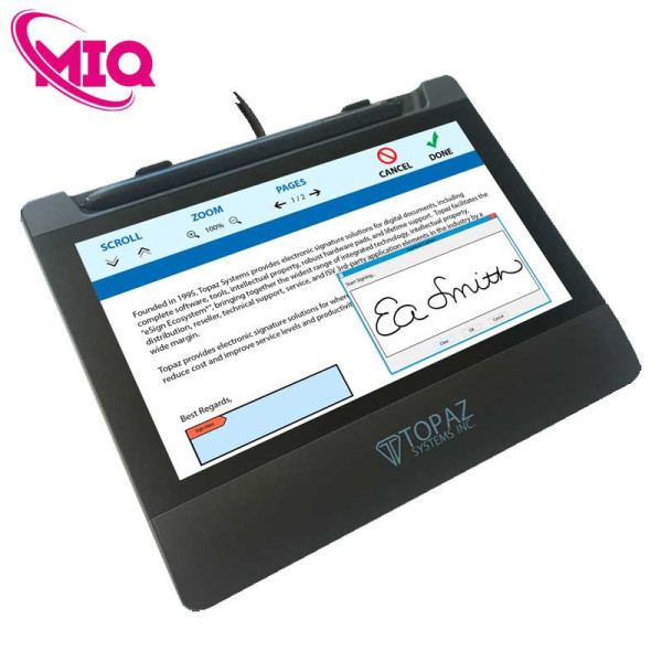 Bảng chữ ký điện tử GemView 10 Tablet Display của hãng Topaz Systems (Mỹ)