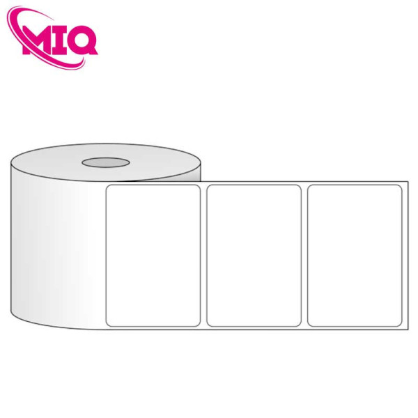 Giấy in mã vạch 1 tem PVC 75x46x50M, bo góc