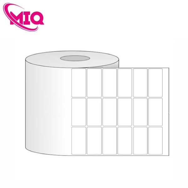 Giấy in mã vạch PVC 3 tem 36x10x50M, bo góc