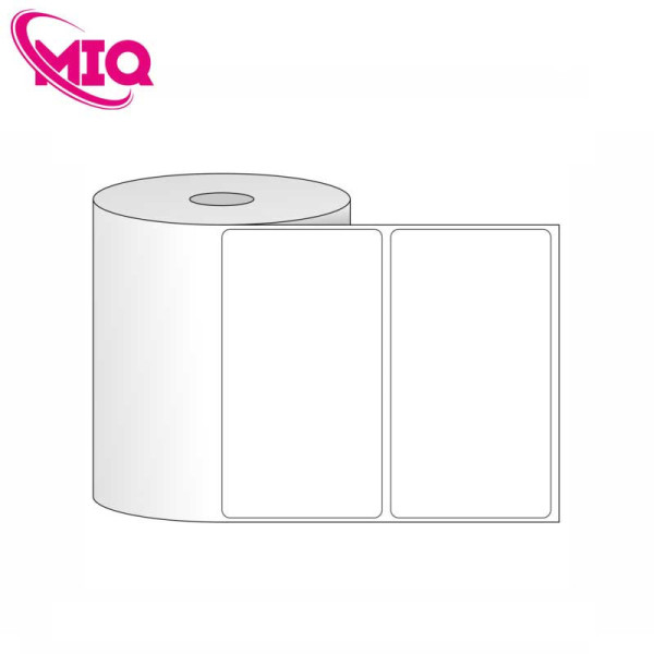 Giấy in mã vạch PVC 1 tem 105x50x50M, bo góc